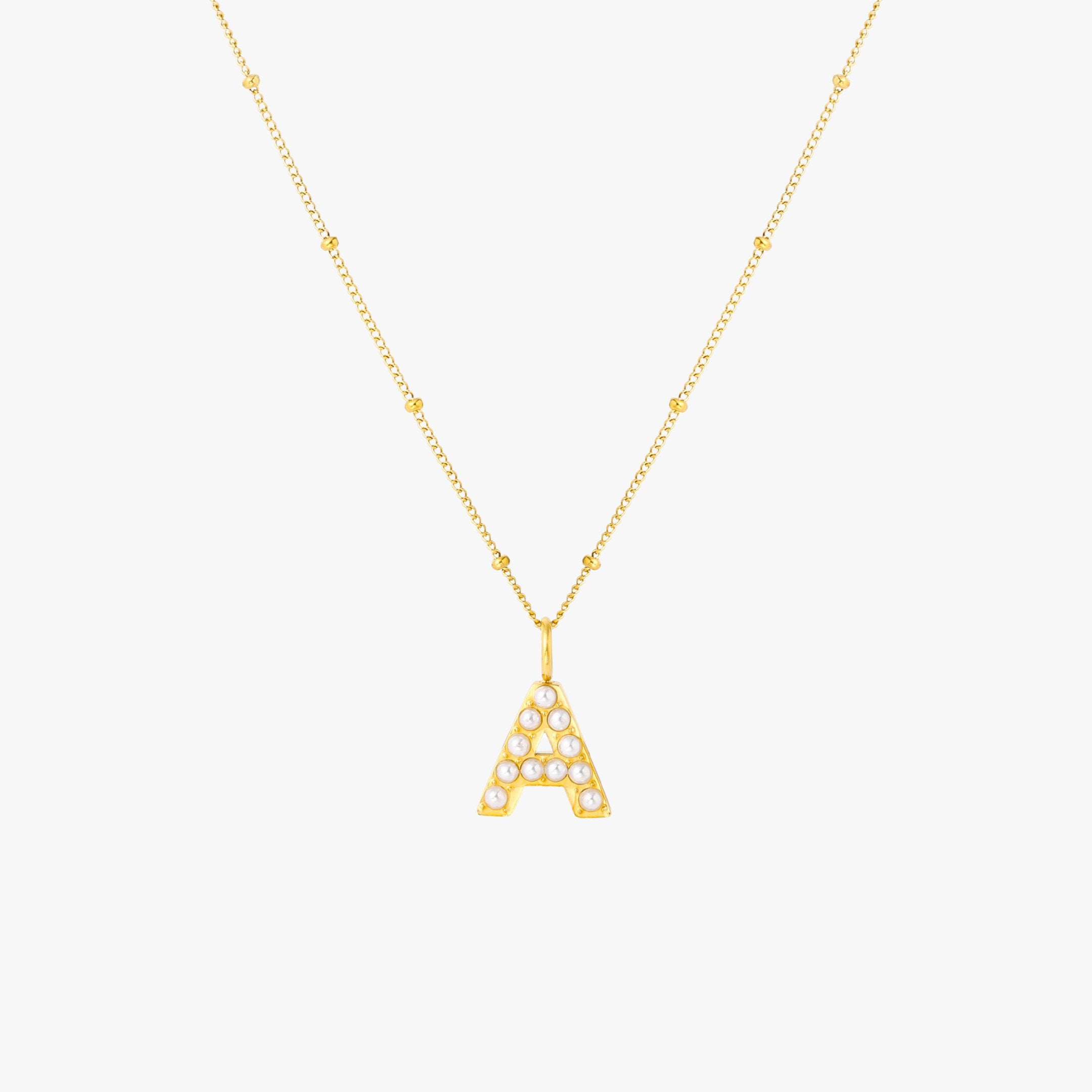 Pearl Initial Necklace - Image 9