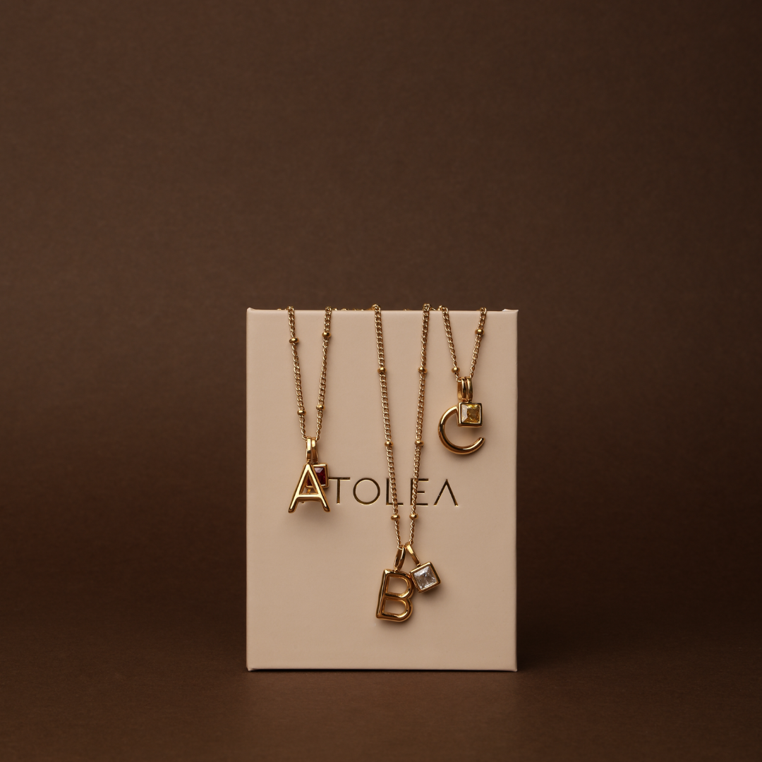 Initial & Birthstone Charm Necklace - Image 23