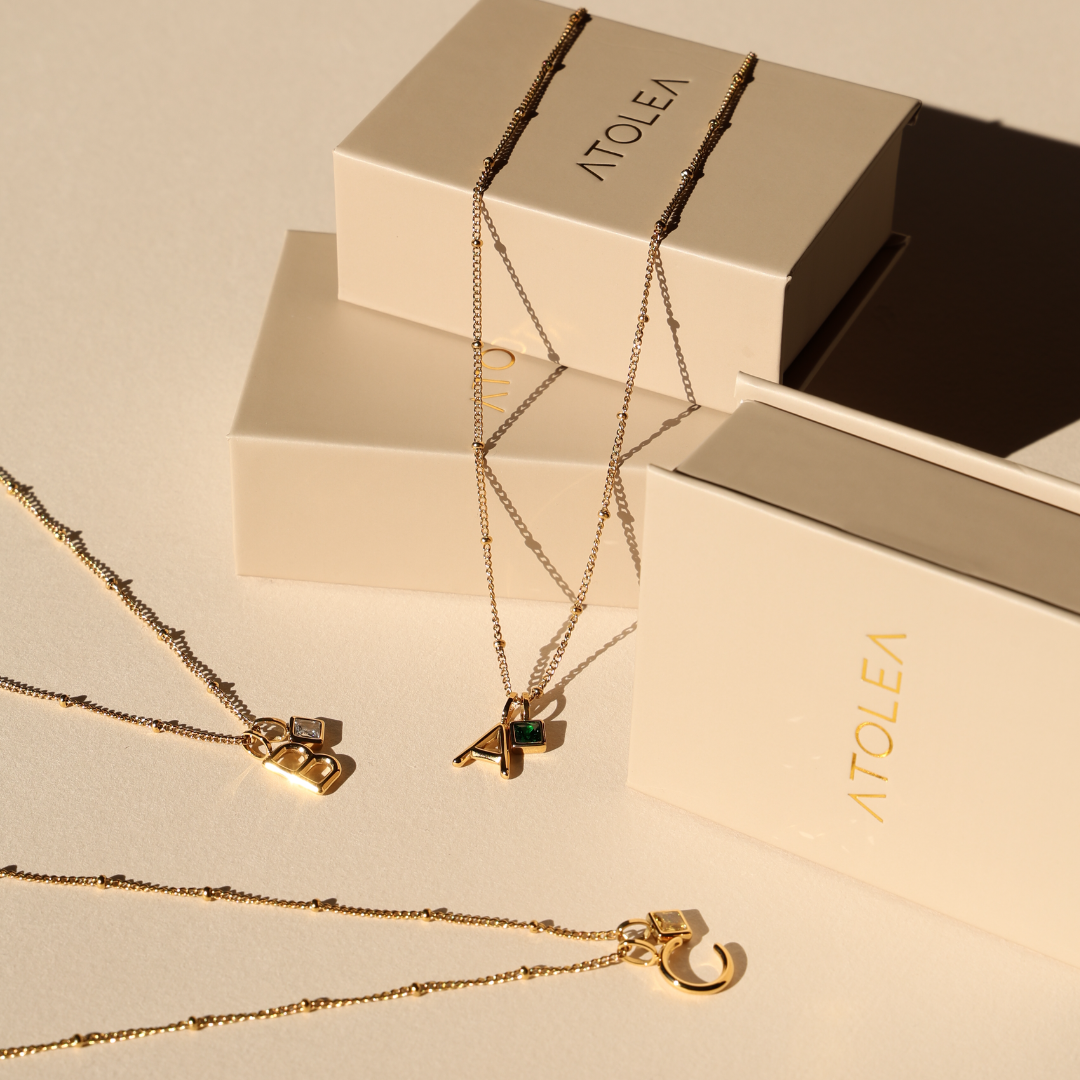 Initial & Birthstone Charm Necklace - Image 6