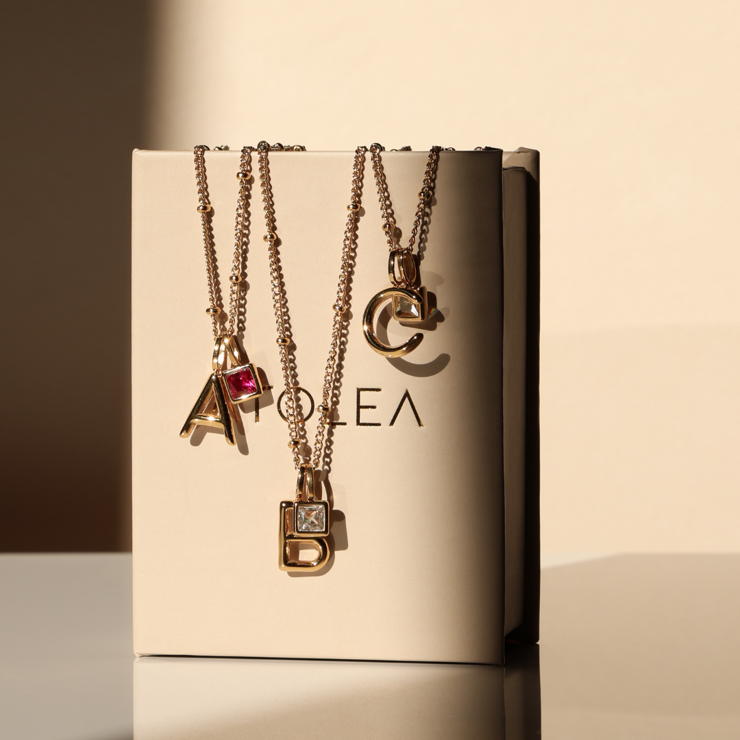 Initial & Birthstone Charm Necklace - Image 9