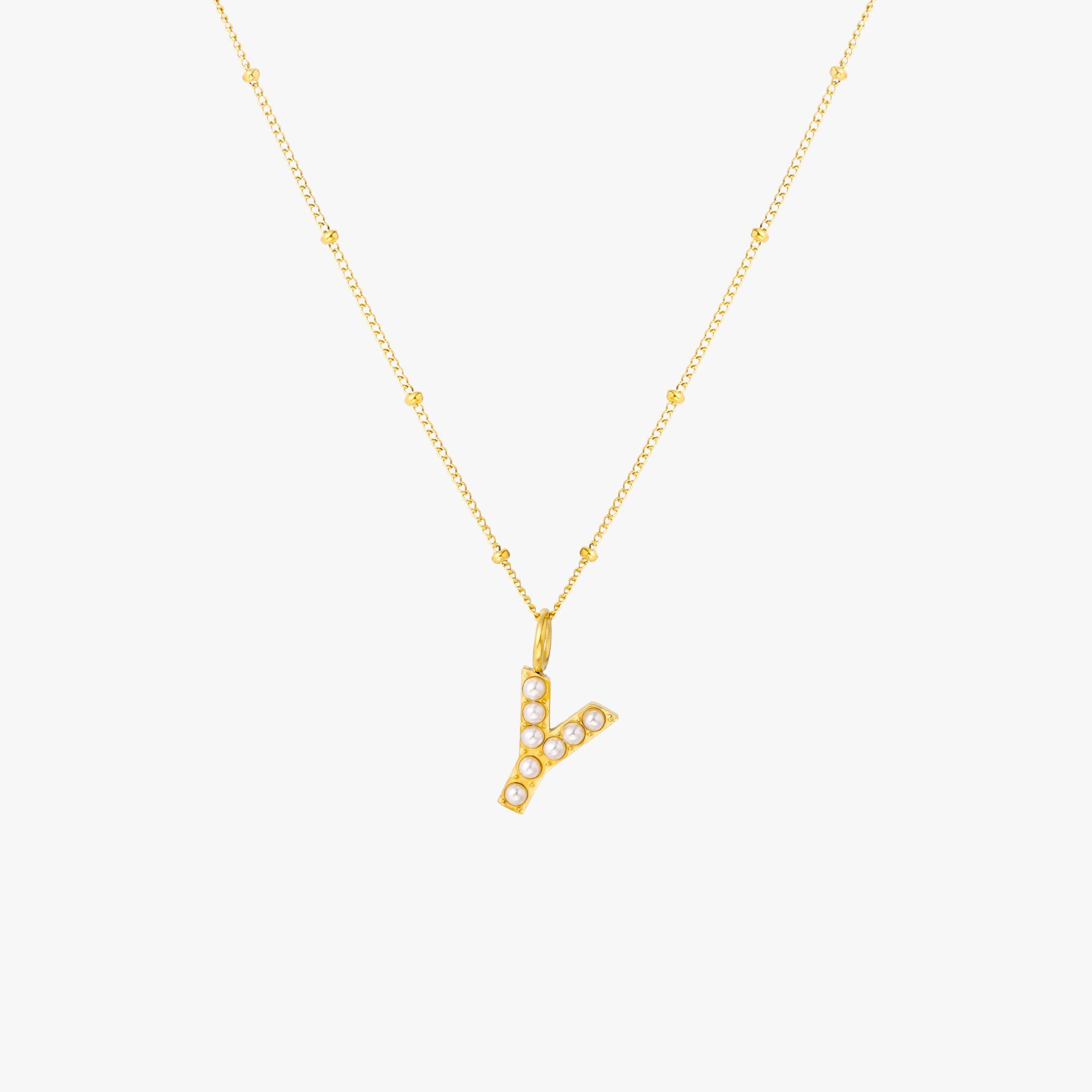 Pearl Initial Necklace - Image 33