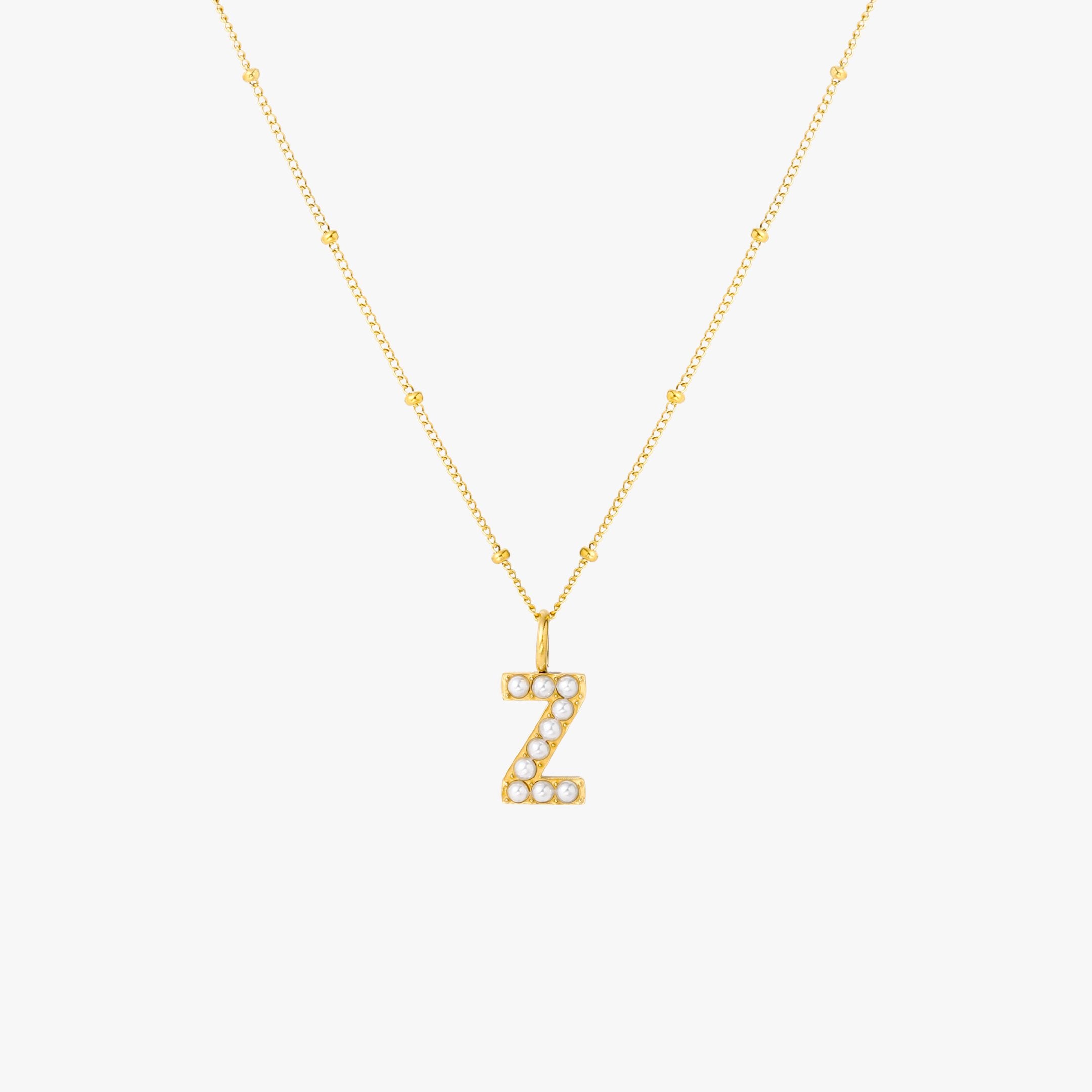 Pearl Initial Necklace - Image 34