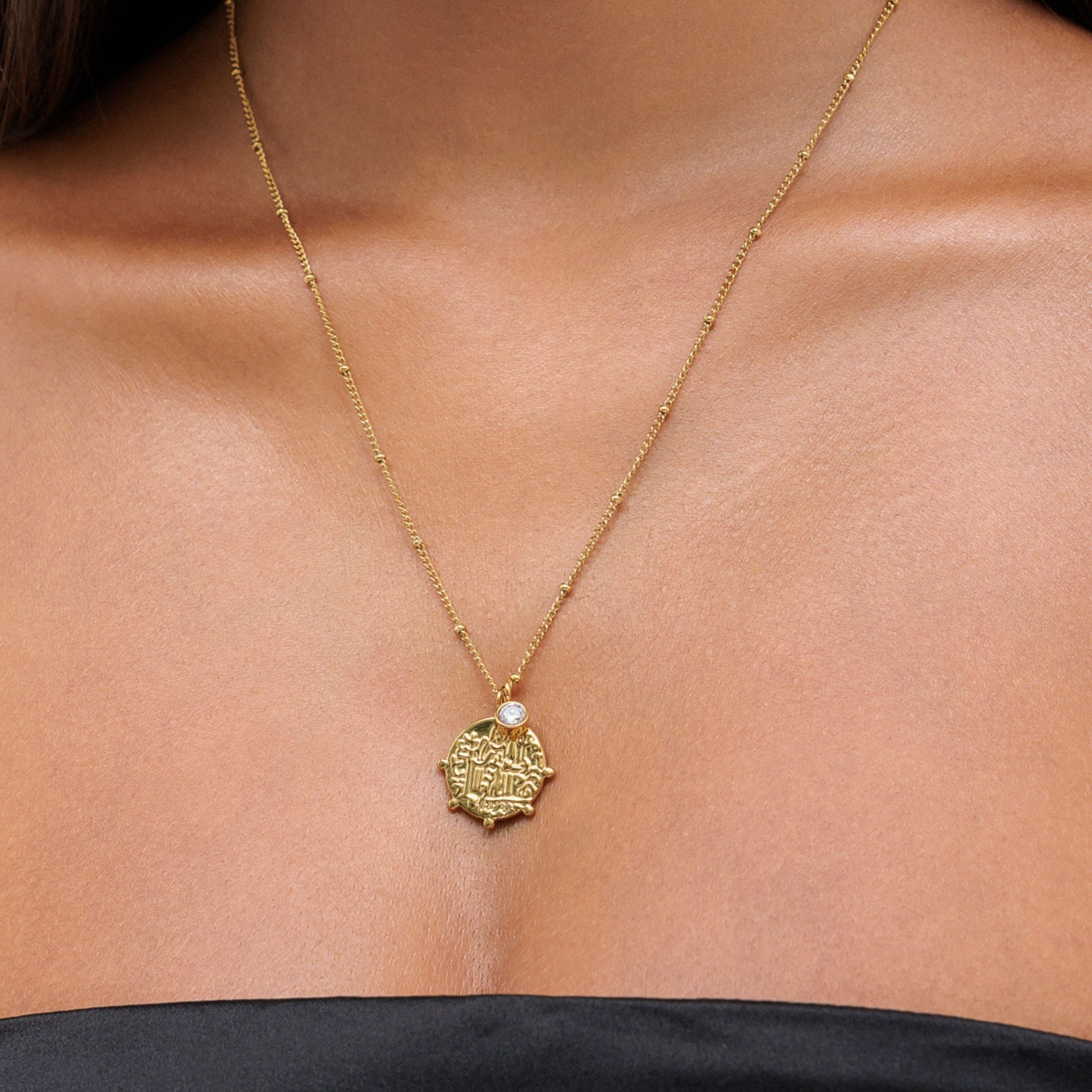 Athena Greek Medallion Necklace - Image 2