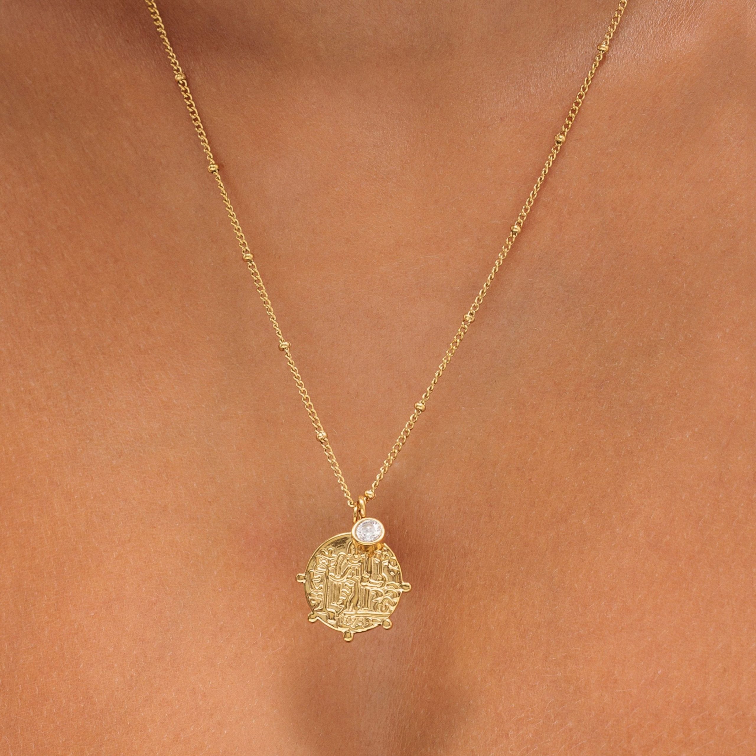 Athena Greek Medallion Necklace