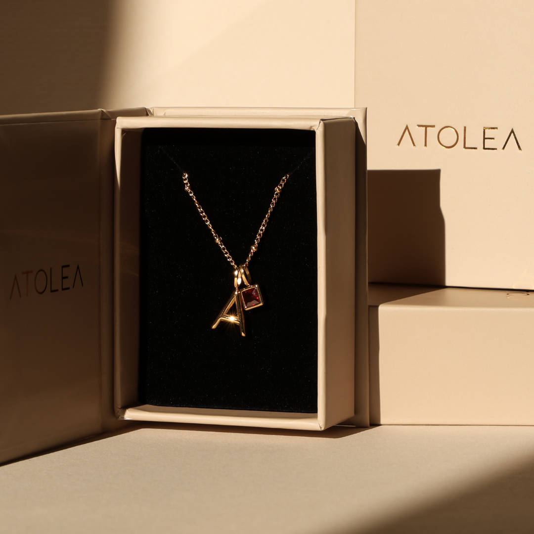 Initial & Birthstone Charm Necklace - Image 18