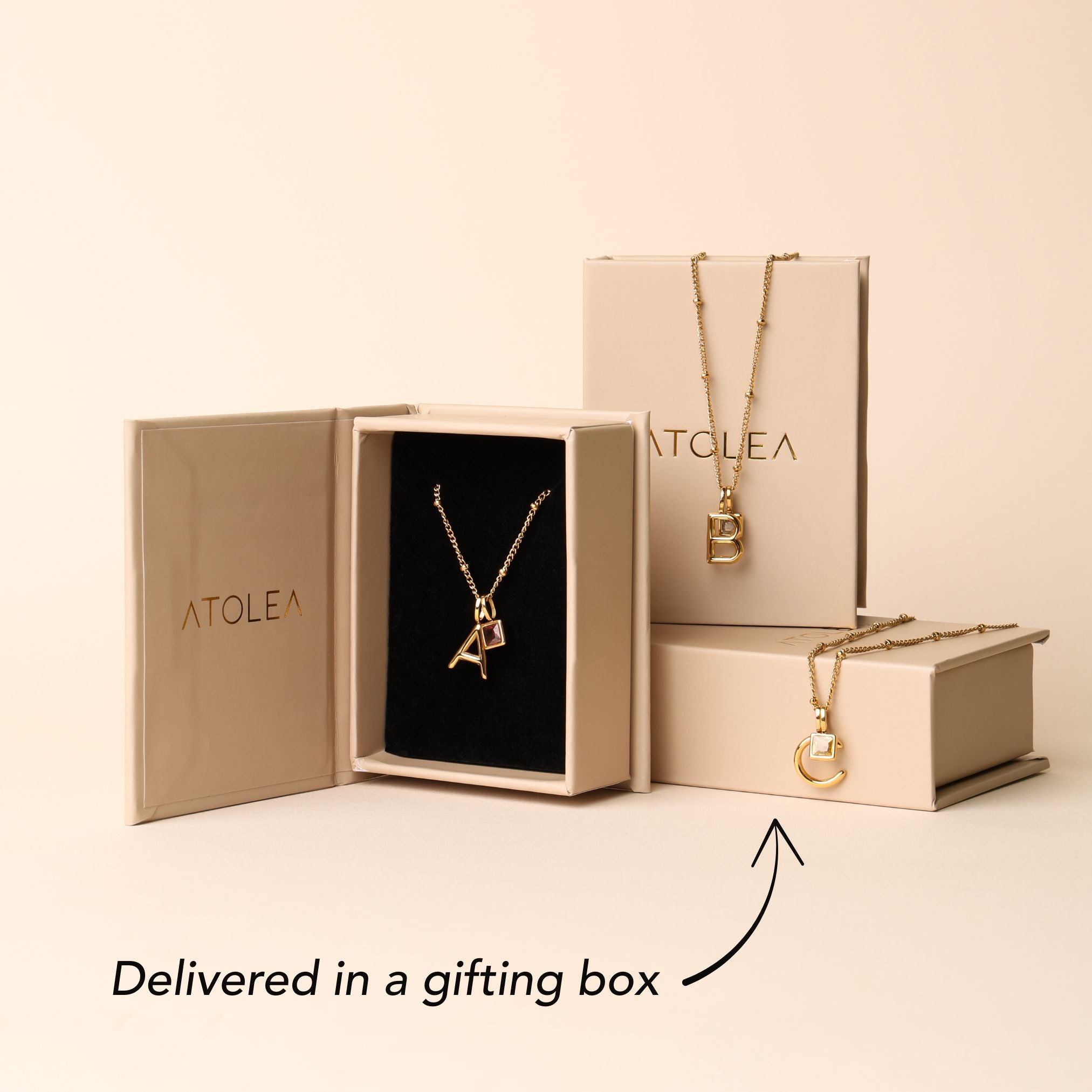 Initial & Birthstone Charm Necklace - Image 7
