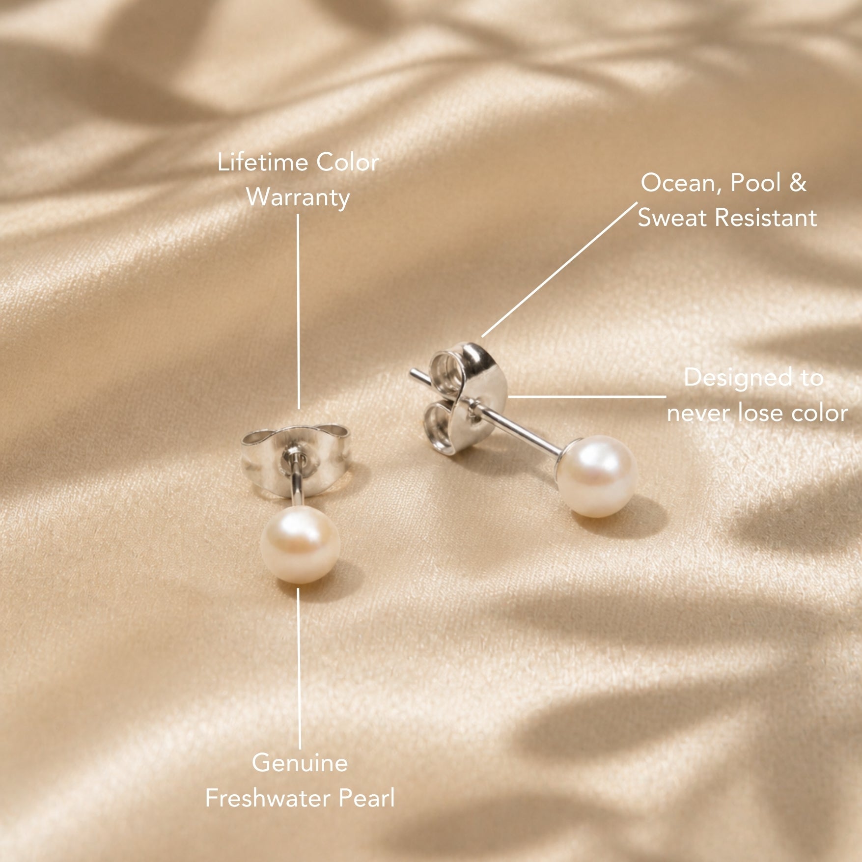 Pearl Stud Earrings - Image 4